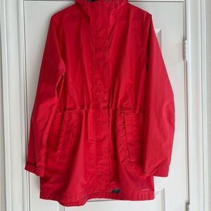 Lands' End Wonen’s Red Raincoat size L